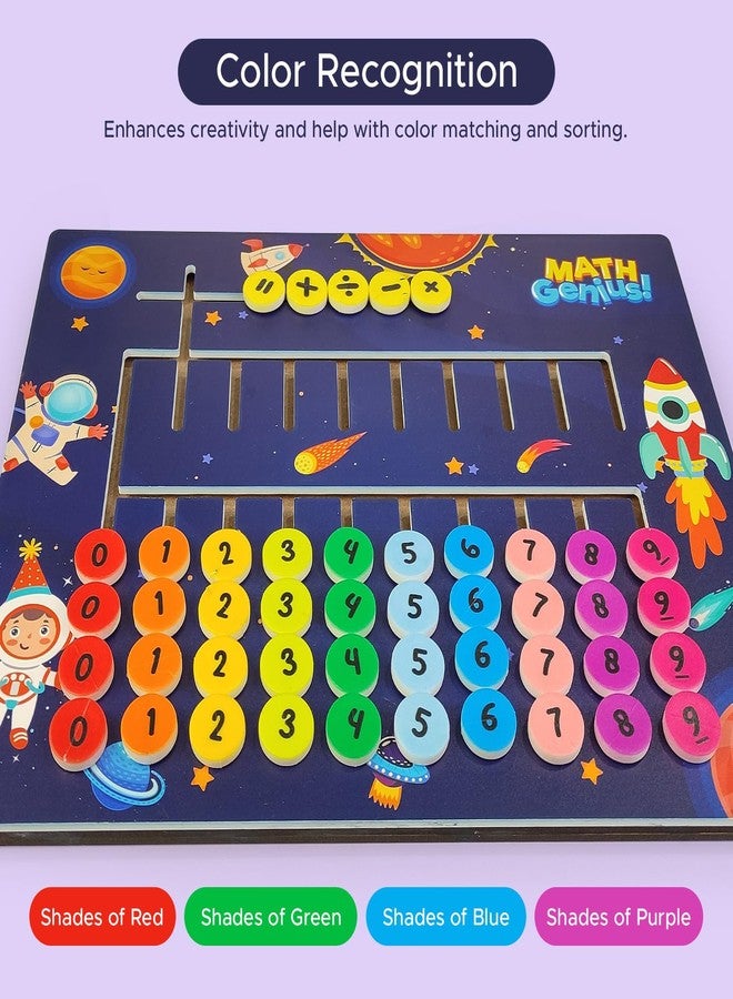 NHR Acrylic Educational Puzzle Board for Kids - Number Learning Toy for Toddlers & Preschoolers Ages 2 - 4, Montessori Math Game, Wooden Brain Teaser Gift - Image 4